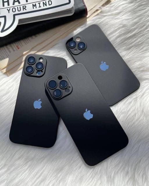 Premium Matte Finish Hard PC Back Case for iPhone – Sleek Black
